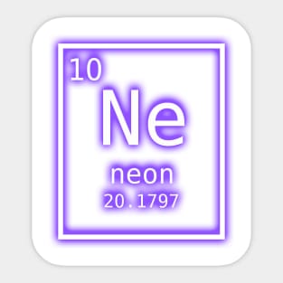 Neon Element Purple Periodic Table Chemistry Nerd Costume T-Shirt Sticker